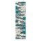 World Rug Gallery Contemporary Abstract Design Plush Shag Runner Rug  2'x7' Turquoise 466TURQUOISE2X7 - alternate 4